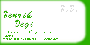 henrik degi business card
